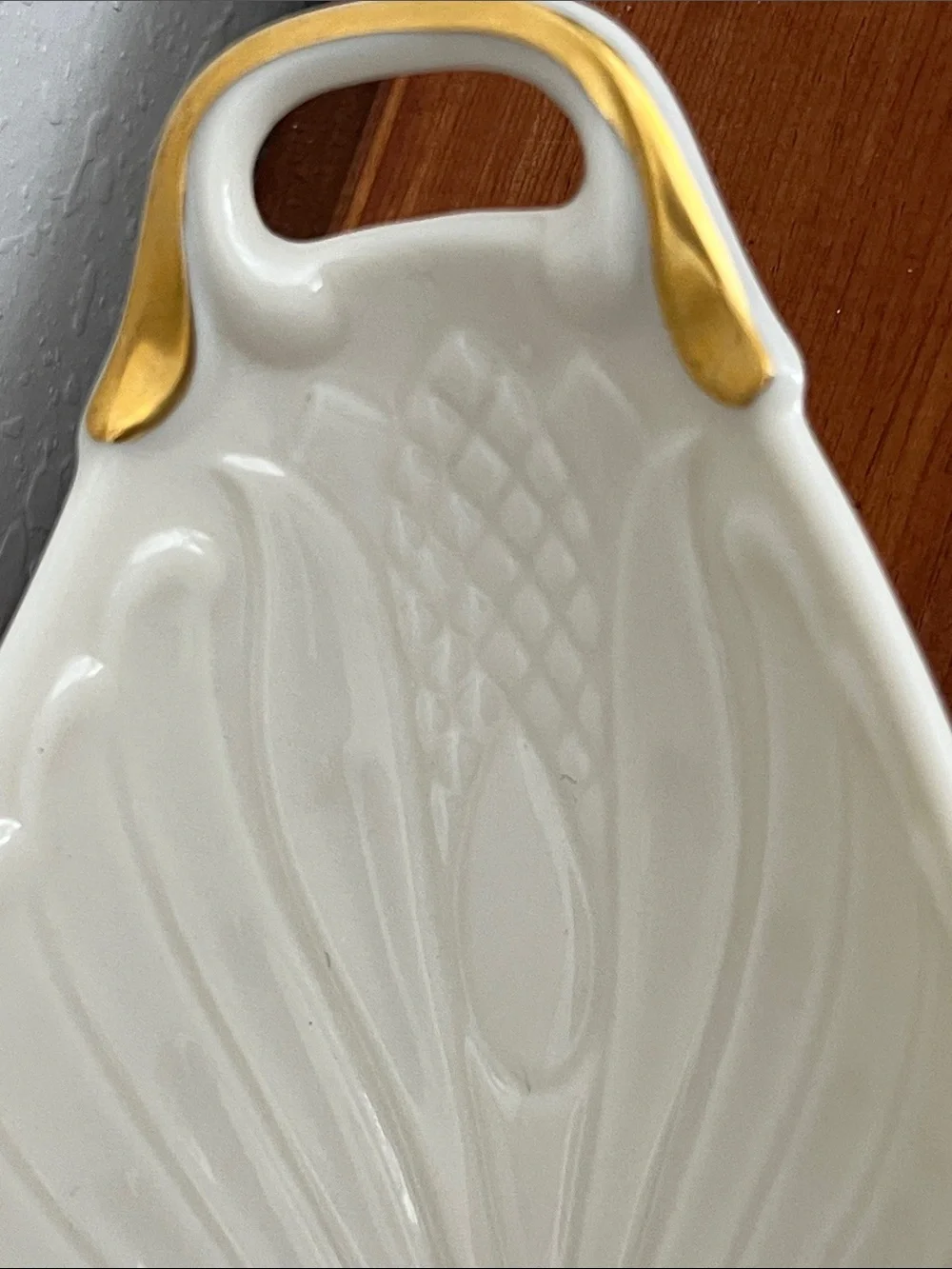 Lenox Monaco Made in USA Oval Serving Platter with Gold-Trim Handles